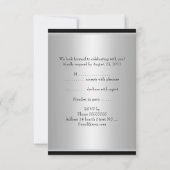 UAWG Response Card Schwarz Alle Ereignisse Silver Einladung (Rückseite)