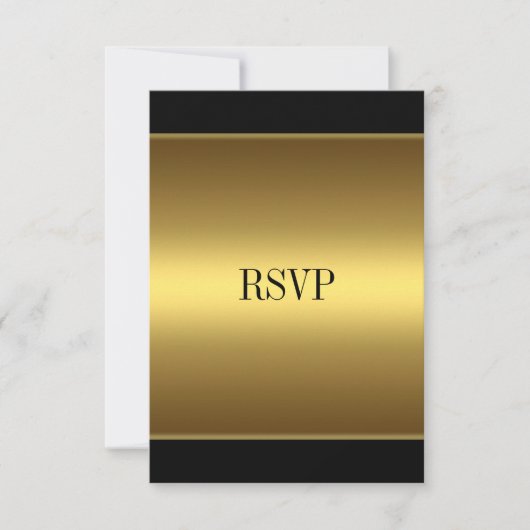 UAWG Response Card Schwarze Gold Alle Veranstaltun RSVP Karte (Vorderseite)