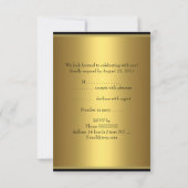 UAWG Response Card Schwarze Gold Alle Veranstaltun RSVP Karte (Rückseite)