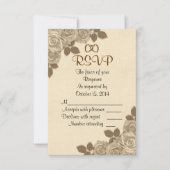 UAWG Response Card Sepia Rose RSVP Karte (Vorderseite)
