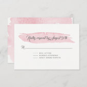 UAWG Response Einfaches Watercolor Wash Brush Stro RSVP Karte (Vorne/Hinten)