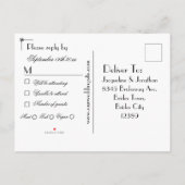 UAWG Response Elegante klassische Hochzeit Einladungspostkarte (Rückseite)