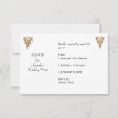 UAWG Response Elegante White Gold Pearl RSVP Karte (Rückseite)