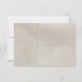 UAWG Response Floral Romantisches Hübsches Holz Ru RSVP Karte (Rückseite)