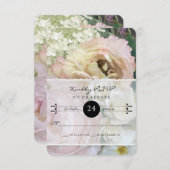 UAWG Response Französische Blume Markt Peony Hydra RSVP Karte (Vorne/Hinten)