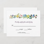 UAwg Response-Karte für Aquarellfarben-Wildblumen RSVP Karte (Vorne/Hinten)