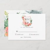 uAwg Response-Karte für das Wappen in florfarbenem RSVP Karte (Vorne/Hinten)