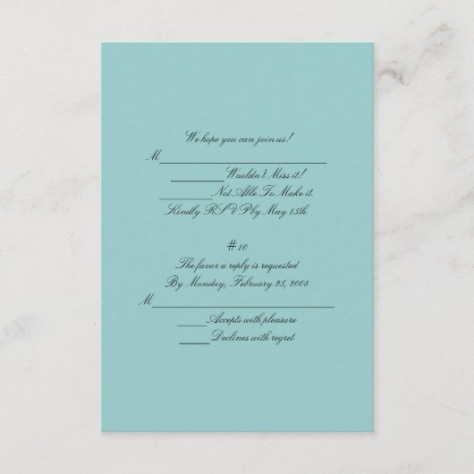 UAWG Response-Karte RSVP Karte (Vorderseite)