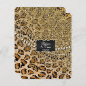 UAWG Response Natural Gold Leopard Animal Print RSVP Karte (Vorne/Hinten)