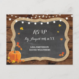UAWG Response Pumpkin Hochzeit im Herbst Postcard Einladungspostkarte