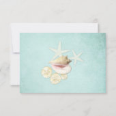 UAWG Response Summer Beach informelle Seashells Ar RSVP Karte (Rückseite)