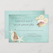 UAWG Response Summer Beach informelle Seashells Ar RSVP Karte (Vorne/Hinten)