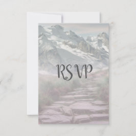 UAWG | Rocky Mountain Winter Snow Wedding RSVP Karte