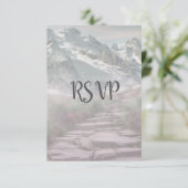 UAWG | Rocky Mountain Winter Snow Wedding RSVP Karte (Stehend Vorderseite)