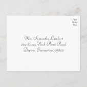 UAWG Rosa und weiße HerzHände Liebe - Menü Einladungspostkarte (Rückseite)