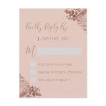 UAWG - Rose Gold Blush Pink Hochzeitkarte