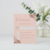 UAWG - Rose Gold Blush Pink Hochzeitkarte Einladungspostkarte (Stehend Vorderseite)