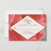 UAWG Rose Gold Imitats Glitzer Roter Peak Winter RSVP Karte (Vorderseite)