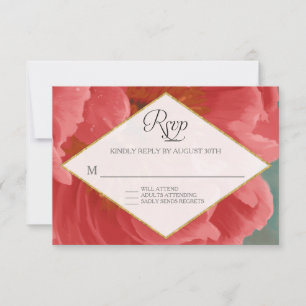 UAWG Rose Gold Imitats Glitzer Roter Peak Winter RSVP Karte
