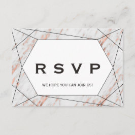 UAWG Rose Goldene Marble Einladung