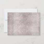 UAWG Rose Hochzeit Glitzer Brautparty Tropfen RSVP Karte (Rückseite)