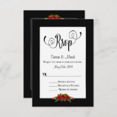 UAWG, Rote Rosen-Sammlung/Schwarz/Rot RSVP Karte (Vorne/Hinten)