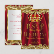 UAWG Royal Red Birthday Party Gold Crown