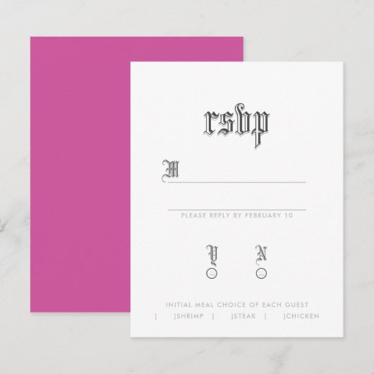 UAwg RSVP Karte (Vorne/Hinten)