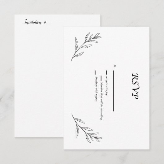 UAWG RSVP KARTE (Vorne/Hinten)