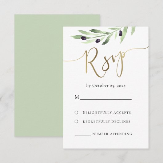 uAwg RSVP Karte (Vorne/Hinten)