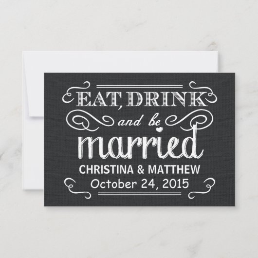 UAWG Rustic Black Burlap Wedding Antwort (Rückseite)