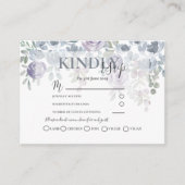 UAWG Rustic Floral Dusty Blue Wedding Begleitkarte (Vorderseite)