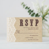 UAWG Rustikale Typografie RSVP Karte (Stehend Vorderseite)