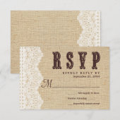 UAWG Rustikale Typografie RSVP Karte (Vorne/Hinten)