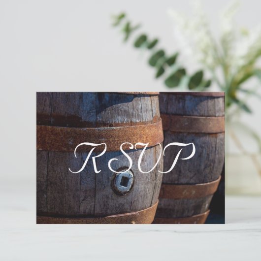 UAWG - Rustikaler Weinberg Weinberge RSVP Karte (Stehend Vorderseite)