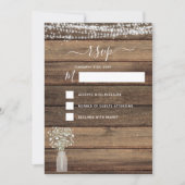 UAWG Rustikales Bauernhaus mit Lichtern Land Einladung (Vorderseite)