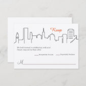 UAWG San Francisco Skyline Wedding Einladung (Vorne/Hinten)