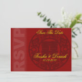 UAWG Save the Date chinesische Hochzeitskarte (Stehend Vorderseite)