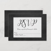 UAWG-Schalkboard-Hochzeit RSVP Karte (Vorne/Hinten)