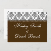 UAWG - Schokolade und Weißtext Einladungspostkarte (Vorne/Hinten)