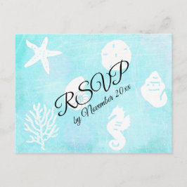 UAWG Seaside Seashell Themed Wedding Postkarte