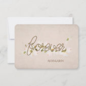 UAWG-Seil für immer mit Blume Einladung (Vorderseite)