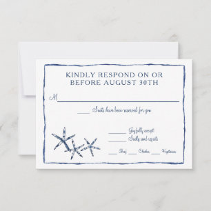 UAWG Shibori Kumo Wasserfarbe Strandstar RSVP Karte