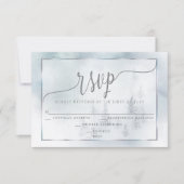 UAWG | Silver Blue Winter Wonderland RSVP Karte (Vorderseite)