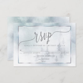 UAWG | Silver Blue Winter Wonderland RSVP Karte