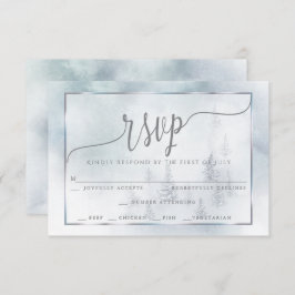 UAWG | Silver Blue Winter Wonderland RSVP Karte
