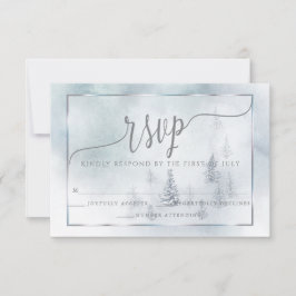 UAWG | Silver Blue Winter Wonderland RSVP Karte