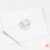 UAWG | Silver Confetti Dots | Personalisieren Runder Aufkleber (Umschlag)