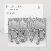 UAWG Silver Luxury Einladungspostkarte (Vorne/Hinten)