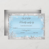 UAwg Silver Winter Wonderland Blue Dankeskarte (Vorne/Hinten)